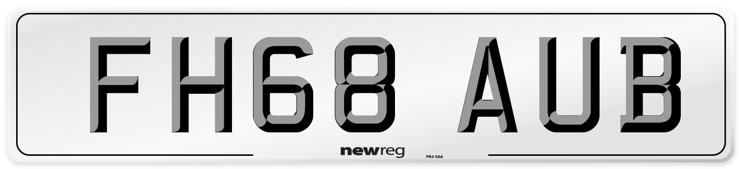 FH68 AUB Number Plate from New Reg